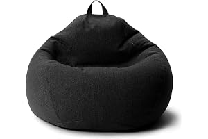 AD.CON sittsäck med ECO-fyllning, puff, relaxfåtölj, sittkudde, golvkudde, saccosäck 90 x 110 x 50 svart 250 l