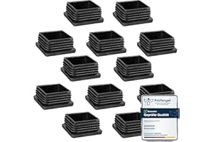 moinkerin Tapones de Láminas 60X60mm Tapón Cuadrado de Plastico para Tubos de Metal, Tapones Cuadrados para Patas de Mesa,Sillas,Estanterías 12 Piezas