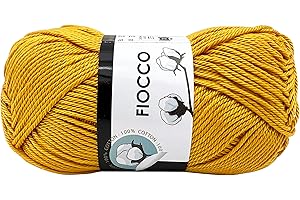 FILATI ITALIANI Cotone Fiocco. 100% cotton, 50g (125m) per uncinetto e maglieria (oro - 7900)