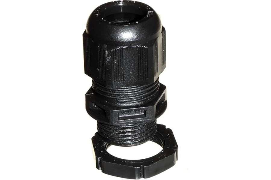 Wiska Sprint 20mm Compression Gland & Locknut Black Pack of 10