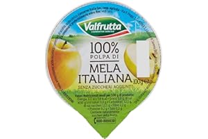 Valfrutta - 100% Polpa di Mela, senza zuccheri aggiunti e glutine - 60 vaschette da 100 g