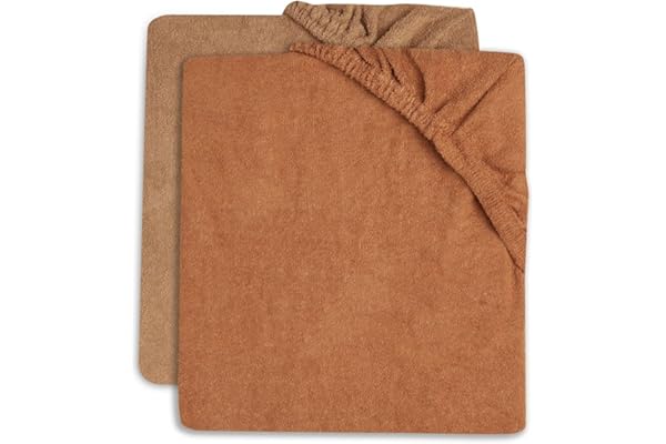 Jollein Lot de 2 Housses Matelas à Langer 50x70 cm Éponge Caramel et Biscuit - Jollein