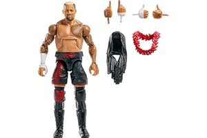 Mattel WWE Elite Collection Top Picks Action Figure & Accessories Set, Sola Sikoa 6-inch Collectible with Swappable Hands, Ring Gear & 25 Articulation Points