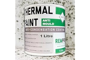 Rempro Thermal Paint 1 Litre - Anti Mould Paint Whith & Anti Condensation Insulating with Glass Bubble Technology (Textured)