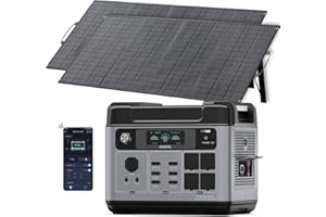 OUKITEL P2001 Pro 3200W Stazione Elettrica Portatile, Batteria LiFePO4 2048Wh, Generatore Solare con 2*200W Pannello, Ricarica Rapida, UPS <10ms, Stazione di Alimentazione per Casa, Campeggio & Camper