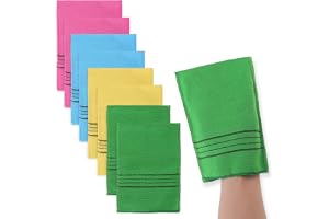 Sibba 8 stycken asiatiska peeling handskar dubbelsidig koreansk skrubbning tvättlappar Italien handduk dusch luffa badtillbeh