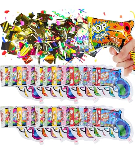 I LOVE FANCY DRESS LTD Cannone Per Feste Da 50 Cm, Spara Coriandoli Multicolori Per Capodanno E Matrimoni - 3