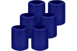 Willbond 6 Pièces Serre-Poignets Bracelets Poignet pour Sports Sweatbands Absorbants pour Le Foot-Ball Basket-Ball, Sport Athlétique Fonctionnement