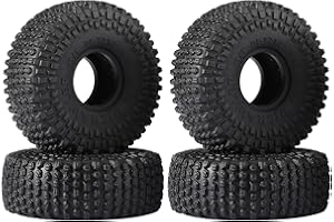 DJCRAWLER Super Soft Sticky 1.0 Wheel Tires Mud Stud Tires 68 * 25mm for TRX4M 1/18 1/24 RC Crawler Axial SCX24 FMS FCX24 RC Car Upgrade