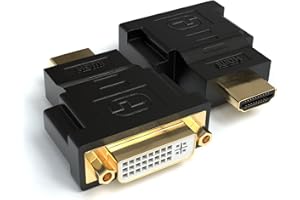 ‎JAMEGA JAMEGA - DVI-I zu HDMI Adapter 2er Pack | DVI-I (24+5) Buchse auf HDMI Stecker | 4K Ultra HD Full HD 1080P HDTV Konverter | Kontakte vergoldet