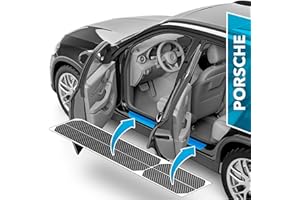 uProtect Film de Protection Seuil de Porte Voiture Carrosserie pour Porsche Cayenne 2 (II) 92A I 2010-2017 - Accessoire pour Auto - Anti Rayure Stickers Carbone