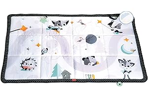 Tiny Love Black and White Super Mat, Large Play Mat Suitable for Newborns, 0m +, 150 x 100 cm, Magical Tales