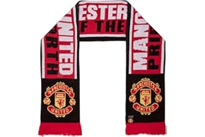MANCHESTER UNITED F.C. Manchester United FC Scarf Knitted Jacquard Mens Kids Official Football Gift