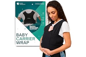 KOALA BABYCARE Łatwa w noszeniu chusta do noszenia dziecka (łatwa w zakładaniu), regulowana unisex - Uniwersalne nosidełko do 10 kg - Pas do noszenia dzieci - Czarny - Kbc