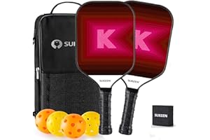Sukeen Pickleball Racket Set of 2, Fibreglass Surface Pickleball Set with Pickleball Racket, Pickleball Paddle Set for Men and Women