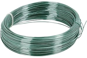 GREENGERS - Ficelles et Liens de Jardinage Pour Ligatures - Fil de Fer Gainé 50M Pour Clôture - Facile à Couper - Diamètre 0.8mm