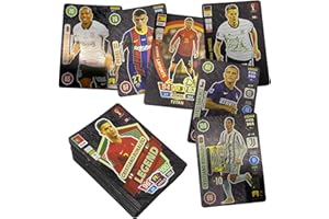 EKSED 2022/23 World Cup Fußball Star Karte,55 Stück UEFA Champions League Ball 2022/23 Fußballkarten,Fußball Star Sammelkarte Trading Cards Für Kinder,Teenager und Erwachsene,Fans(Schwarz)