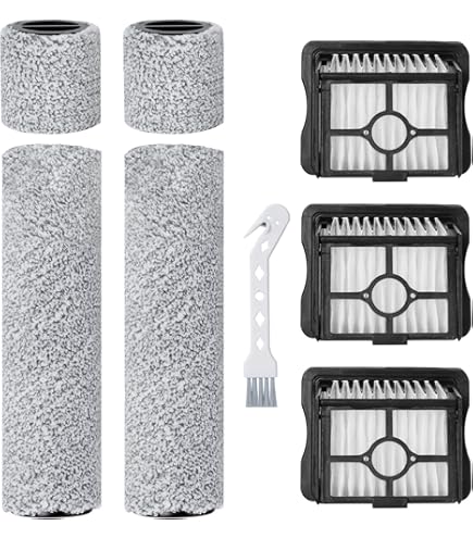 Kit Ricambio Spazzola A Rullo In Spugna Per Eureka New400 - Include 1 Rullo E 2 Filtri In Cotone, Per Pavimenti In Legno E Marmo
