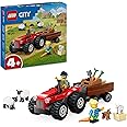 LEGO City Red Farm Tractor with Trailer & Sheep Toy Set - Playset with Animal Figures - Montessori Toys for 4+ Year Old Boys & Girls - Early Learning Gifts - 60461