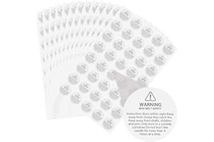 WILLBOND Avertissement de Bougie Autocollants de Bougie Étiquettes Conteneur Pot Étiquettes Autocollants Sécurité pour la Fonte de la Cire (520)