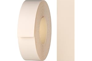 haggiy Edging Tape Melamine with Hot Melt Adhesive 21 mm x 5 m | Iron-On Edging Tape for Shelves and Panels | Edge Tape - Decoration: Ivory