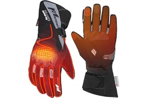 KEMIMOTO Ogrzewane rękawice motocyklowe, zimowe wodoodporne rękawice motocyklowe, elektryczne podgrzewane rękawice z ekranem dotykowym, wiatroszczelne i odporne na wstrząsy, do jazdy konnej,