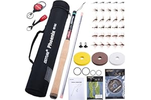 Goture 12ft 3.6m Tenkara Rod with Spare Tip Section & Storage Bag, Complete Beginner Tenkara Fishing Kit, 8:2 MF-Action 24T+30T Carbon Fiber, Cork Handle for Travel Hiking Camping