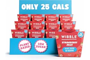 Wibble Jelly Pots, 12 Pack, Plant Based, 25 Cals, Low Calorie, Low Sugar, Vegan, Vegetarian, Jello