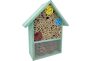 STC Stores Range of Wooden Hanging Garden Bee Bug Insect Ladybird Houses/Hotel/Shelter (Mint 26cm Large House)