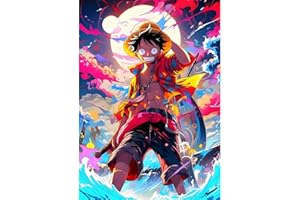 MAXBYE DIY Diamond Painting Kit, Personajes de Anime 5D Pintar con Diamantes Kit Pintura Diamante Niños Adultos Redondo Taladro Cuadro Diamantes Kits para Hogar Decor 30x40cm