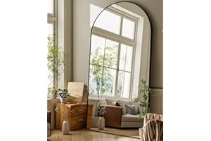 Koonmi Łuk lustro na całe ciało, 89 x 198 cm, wypukłe lustro stojące, duże, na całej długości, montowane na ścianie, opierające się, lustro podłogowe, na całe ciało, jako garderoba, lustro próżności