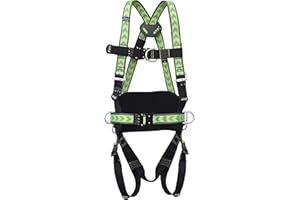 Kratos Safety Zweipunkt Auffanggurt mit Haltegurt 4 Schnellverschluss Schnallen, PSA, EN361, EN358, mit Seriennummer, für Bau, Elektrik, Bergbahn, Lawinenverbau, Feuerwehr