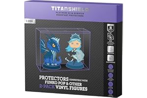 TitanShield Lot de 2 étuis de Protection en Vinyle de 0,5 mm, résistants aux UV et aux Rayures, compatibles avec Funko