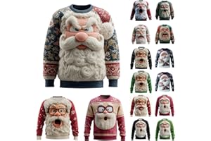 Sonnena Vetement Noel Pull De Noël Lumineux Et Musical Moche Homme Sweet Famille Tres Pull'de Grande Taille LED Femme Humoristique Village Adulte Ado Le Plus Deco Ridicule Vêtement