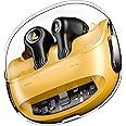 boAt New Launch Nirvana Crystl, Transparent Case,Spatial Audio, ANC(~32dB), 100Hrs Battery,4Mics ENx, Dual Pair,App Support, Bluetooth Earbuds, TWS Ear Buds Wireless Earphones with mic (Yellow Pop)
