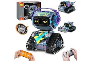 QHECTTY Technik Roboter Kinder für Jungen, 3-IN-1 Technik Bauspielzeug mit App-Fernsteuerung, Straßenwalze/LKW/Roboter Programmierbares Bauspielzeug für Kinder, Geschenke für Jungen und Mädchen ab 6+ Jahren