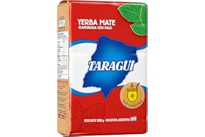 Taragui Yerba Mate Tea, 10x1Kg (Loose Leaf, High Caffeine, Organic, South America)