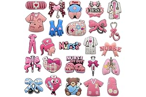 Hyleara 25 Stück Schuhanstecker Set, Anstecker für Medizin, Krankenschwester, Schuh Charms, Arzt und Nurse Accessories, Schuhanhänger, Zubehör für Schuhe, DIY Dekorationen
