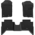 3W Floor Mats & Carpet Fit for Ford Ranger T9 2023 2024 2025 Wildtrak/Raptor, All Weather Dog Friendly Mats TPE Custom Fit Ford Ranger, Waterproof Non-Slip Easy to Install Car Ranger T6.2 Accessories