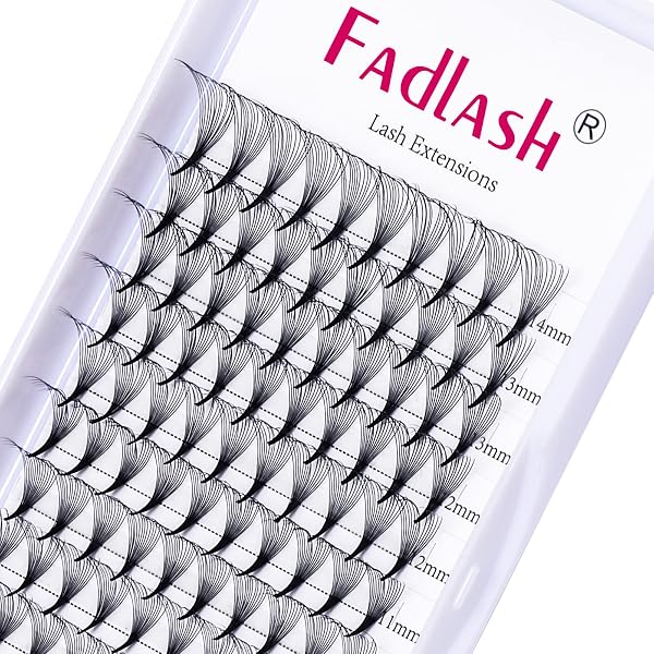 Russian Lashes 14D 0.07 Thickness D Curl 8-14mm Mix Tray Volume Lashes Pre Made Fans - 1
