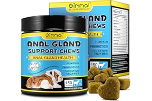 YIJIAXINGZHOU Anal Gland Support for Dogs, 150 PCS Anal Gland Supplement Soft Chews with Pumpkin Puree Fiber, Dog Diarrhea Supports Healthy Analgland & Bowel Function with Digestive Enzymes & Probiotics
