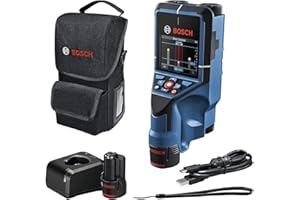 Bosch Professional Scanner Mural D-tect 200 C (2 Batteries 12V, détection de câbles sous tensions (ou Non), tuyaux métal ou Plastique, Montants et cavités) - Amazon Exclusive Set
