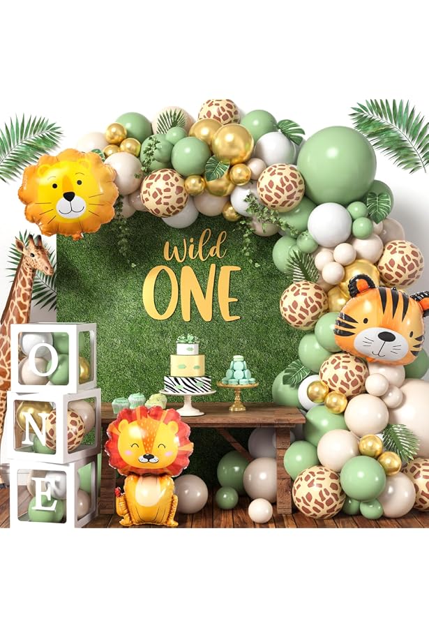 Lot De 40 Serviettes En Papier Anniversaire Enfant - Motif Animaux Jungle, 33x33 Cm, Papier Doux Et Résistant