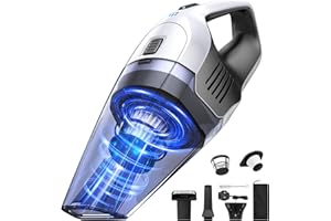 PORTUTIF Handheld Vacuum Cleaner, Powerful Suction Portable Lightweight Hand Held Vacum Cordless with 25-30Mins Long Runtime Rechargeable Battery Quick Charge for Home Car Carpet Stairs Pet Hair Cleaning