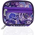 Serfeymi Pill Box Organiser Tablet Organiser Travel Medication Organizer with Zipper Pill Case for Purse, Weekly Pill Box 7 Day Pill Dispenser for Holding Medicine, Vitamins, Supplements - Purple 01