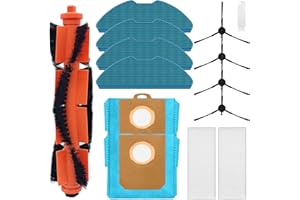 Fixbetter Kit de accesorios para robot aspirador Philips Homerun Serie 3000 XU3100/01 XU3110/02 XU3000/01 XU3000/02, 1 cepillo de rodillos, 2 filtros HEPA, 4 toallitas, 2 bolsas para el polvo, 4
