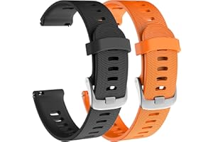 ISABAKE Elastyczny silikonowy zamiennik paska do smartwatcha Garmin Venu Sq GPS Forerunner 245/245, Fenix 6s 20 mm, wygodny pasek do Vivoactive 3 Music/HR Forerunner 645 Music