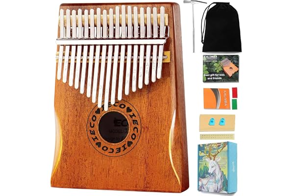 Kalimba 17 Clés Piano à Pouce pour Adolescents Adulte Professionnel Kalimba Instrument avec Étui de Protection Instruction D'étude Marteau D'accord
