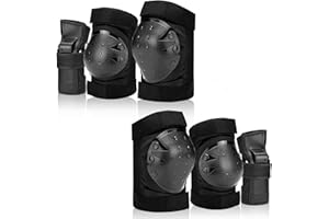 sphaiya Kid/Youth/Adult Knee Pads Elbow Pads Wrist Guards Protective Gear Set for Skateboard Bicycle BMX Snowboard Longboard Accessories