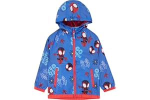 Marvel Chaqueta Impermeable Niño, Chubasquero Niño Spidey And His Amazing Friends, Ropa Impermeable De Spider Man